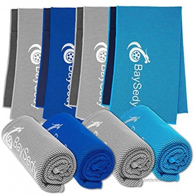 BaySedy Kühlende Handtücher für den Hals 4 Stück kühlendes Handtuch für heißes Wetter Eishandtücher für Sport