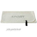 Brandsseller Sporthandtuch Fitnesshandtuch mit gesticktem Sport Logo 100% Baumwolle Frottierqualität 40x80 cm
