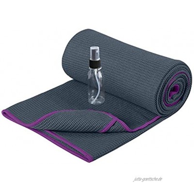 Heathyoga Anti-Rutsch Yoga-Matte Handtuch rutschfest Wet Grip- hohe Bodenhaftung Silikonbeschichtung ideal für Hot Yoga Ashtanga
