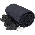 Open Road Goods Yoga-Decke handgefertigt anthrazit schwarz dicke mexikanische Decke oder Überwurf – für Yoga gemacht.