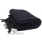 Open Road Goods Yoga-Decke handgefertigt anthrazit schwarz dicke mexikanische Decke oder Überwurf – für Yoga gemacht.