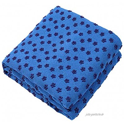 Rann.Bao Rutschfestes Yogahandtuch mit Silikon-Dots Noppen Anti-Slip Oberfläche Schnelltrocknend Yoga Grip Towel 183 x 63 cm Blau