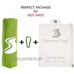 SportsTrail Cooling Towel 50''x20'' Large Green