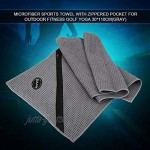 TAKE FANS Yoga-Handtuch – Mattengröße aktiv trocken rutschfest feuchtigkeitsableitend schweißabsorbierend Mikrofaser Hot Yoga-Handtuch für Damen und Herren 30 x 110 cm grau