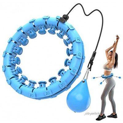 BlueFire Hula Hoops Fitness 24 Knoten Fitnessreifen verstellbar und abnehmbar Weighted Hula Hoop mit Massageball Fitness und Gewichtsverlust geeignet für Erwachsene