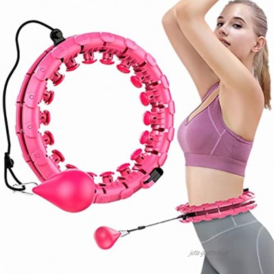 Churidy Hula Reifen Hoop Smart Fitness für Erwachsene zur Gewichtsabnahme und Massage Hula-Ring 24 Segmente verstellbare Größe fällt Nicht gewichtet Sportausrüstung für Anfänger