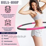 EVERFIT Hula Hoop Reifen Fitness für Erwachsene zur Gewichtsabnahme auch für Anfänger Set Inkl. Pilates Ball + Springseil + Rucksack – Befüllbar – Anpassbare Größe 80-90cm ca. 1kg