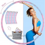 Fitness Hula Reifen für Erwachsene 1,2 kg Fitnessreifen für Anfänger zum Abnehmen zerlegbar in 8 Einzelteile mit Stabiler Edelstahlkern