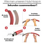 Generisch Hula Hoop Reifen zum Zusammenstecken mit hochwertigem Edelstahlkern & 2-Fach Polsterung Hula Hup Reifen für Erwachsene Fitnessreifen Hulahoopreifen zur Gewichtreduktion.