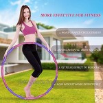 KuwayiYestars Fitness-Reifen für Erwachsene & Kinder gewichteter Hula-Kreis für Gewichtsverlust und Massage 8-teiliger verstellbarer Übungsreifen für Fitness Workout Sport Zuhause Fitnessstudio