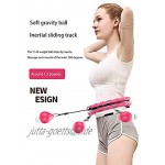 MEGHNA Smart Magnetic Hula Hoop der Nicht herunterfällt 24 Abschnitte Abnehmbarer Magnetfeldtherapie-Massage-Fitnessreifen mit Schwerkraftball für Gewichtsverlust