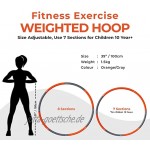 ResultSport Hula Hoop Reifen Erwachsene 1,5kg Gewicht 100cm breit 8 Teiliger Abnehmbarer Weighted Fitnessreifen Fitnessübungen Training
