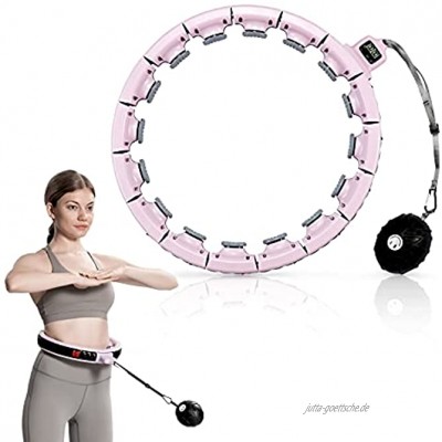 TOPLU Smart Hula Hoop Smart Fitness Reifen Verstellbare Hoola Hoop mit Schwerkraftball 360°Surround Massage Hoola Hoop Reifen für Erwachsene,Kinder Anfänger