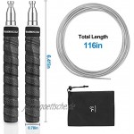 IMRIDER Speed Jump Rope for Fitness Tangle-Free Ball Bearing Cable Ropes Self-Locking Adjustable Design Anti-Slip Handles Great for Boxing CrossfitSlip Handles -Great for Boxing MMA Fitness