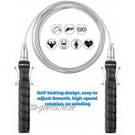 IMRIDER Speed Jump Rope for Fitness Tangle-Free Ball Bearing Cable Ropes Self-Locking Adjustable Design Anti-Slip Handles Great for Boxing CrossfitSlip Handles -Great for Boxing MMA Fitness