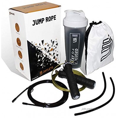 Jaylete Jump Rope Springseil mit Tasche Ausdauer-Sport im Gym Crossfit Boxen Fitness-Studio HIIT MMA Kinder Seilspringen-Training High Speed Rope Bearing