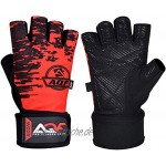 AQF Fitness Handschuhe Trainingshandschuhe Mit 50cm Handgelenk Bandagen Unterstützen Für Bodybuilding & Gym Workout fur Herren & Damen