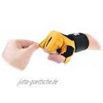 Bad Company Fitness Handschuhe The Bat | Trainingshandschuhe aus Leder | Inkl. Handgelenkstütze