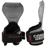 Cobra Grips Pro Gewichtheber-Handschuhe robuste Gurte Alternative Powerlifting-Haken für Kreuzheben verstellbare Neopren-gepolsterte Handgelenkstütze Bodybuilding