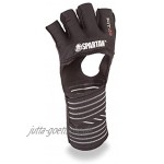 Fit Four Spartan OCR Schlitz-Lederhandschuhe Offizieller Handschuh von Spartan Race | Hindernisrasen & Schlammlauf Handschutz | Handgelenkstütze mit Schlitz für Fitnessuhr