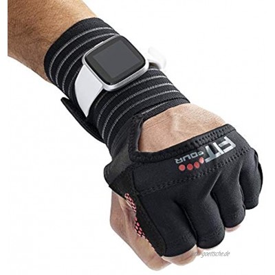 Fit Four Spartan OCR Slit Grip Handschuhe | Offizieller Handschuh von Spartan-Rennen | Hinderniskurs Rennen & Schlammlauf Handschutz | Handgelenkstütze mit Schlitz für Fitness-Uhr