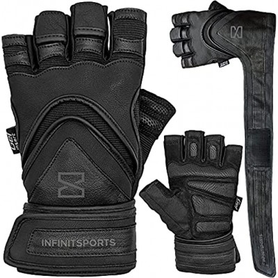 Infinitsports® Fitness Handschuhe Trainingshandschuhe Herren Sporthandschuhe Fitnesshandschuhe Mann Sport Handschuhe mit Handgelenkschutz
