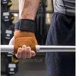 Premium Handgelenk-Haken für maximale Griffunterstützung – Kreuzhebe-Handschuhe und Griffpolster Alternative in Fitness Gym Power-Training wie Klimmzüge Kreuzheben und Shrugs