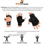 ProFitness Cross-Trainingshandschuhe mit Handgelenkstütze rutschfeste Handfläche Silikon-Polsterung zur Vermeidung von Schwielen | für Gewichtheben WOD Powerlifting & Gym Workouts | Ideal für Männer & Frauen