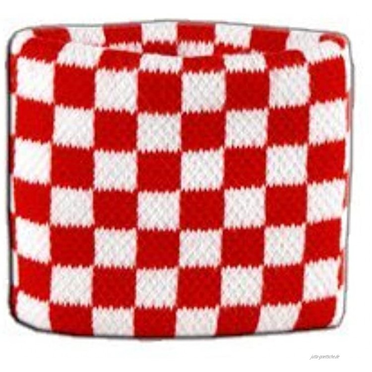 Flaggenfritze® Schweissband Karo Rot-Weiß