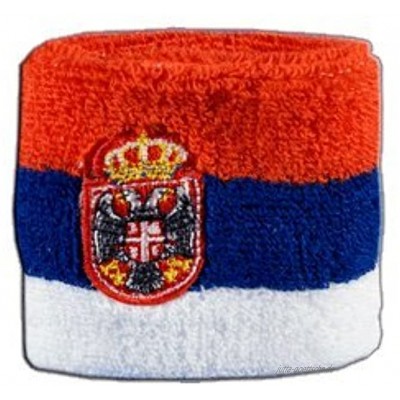 Flaggenfritze® Schweißband Serbien mit Wappen 2er Set