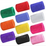 mcolics 4 'Zoll Handgelenk Schweißband In 11 verschiedenen Farben – Athletic Baumwolle Armbänder Armbinden 1 Paar