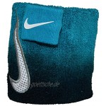 Nike Unisex Swoosh Wristband Adjustable Blue-Black