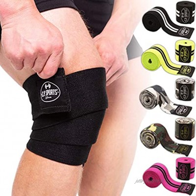 C.P. Sports Kniebandage 150 cm – für Training mit hohen Gewichten und Kniebeugen – elastisch und robust – für Fitness Kraftsport Gewichtheben Bankdrücken,
