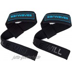 Earwaves ® X-Raisers Lifting Straps Zughilfen Gewichthebergürtel fur krafttraining mit gepolstert Neopren Handgelenkschutz für Frauen und Männer.