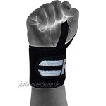 RDX Handgelenk Bandagen Fitness Kraftsport Genehmigt IPL USPA 45cm Gym Bandage Wrist Wraps Straps Handgelenkstütze Handgelenksbandagen Krafttraining Weightlifting Zubehör Herren Damen Zughilfen