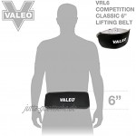 Valeo VRL 6 gepolsterte Leder Lifting Gürtel für Männer und Frauen mit Rückenstütze für Gewichtheben und Wildleder gefüttert Schaumstoff Lendenpolster