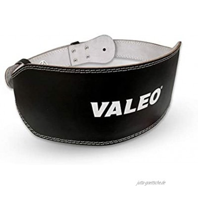 Valeo VRL 6 gepolsterte Leder Lifting Gürtel für Männer und Frauen mit Rückenstütze für Gewichtheben und Wildleder gefüttert Schaumstoff Lendenpolster