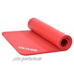 Oliver Gymnastikmatte 120 x 60 x 1 cm Yogamatte Pilatesmatte Fitnessmatte Gymnastikmatte Bodenmatte Trainingsmatte Übungsmatte