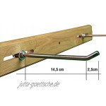 POWRX Wandhalterung aus Holz für Gymnastikmatten mit Ösen I Wandhalter Halterung Aufhängevorrichtung für Matten