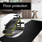 Fitness-Equipment-Matte hohe Dichte Laufband Heimtrainer für Böden und Teppichschutz verschleißfeste Laufbandmatte 60 x 180 cm schwarz