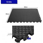 GOPLUS 12 Stück Schutzmatte Puzzlematte Unterlegmatte Bodenschutzmatte Fitnessmatte Gymnastikmatte Sportmatte aus Eva Farbwahl 60x60x1,2cm