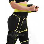 4-in-1 Butt Lifter Taille und Oberschenkel Trimmer Hohe Taille Trainer für Frauen Gewichtsverlust Workout Schweiß gelb 2XL 3XL