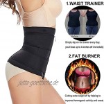 Ashopfun SweatFIT Verstellbarer Taillen-Schlankheits-Trimmer Bauchweggürtel Schwitzgürtel zur Fettverbrennung Fitnessgürtel Damen Herren,Adjustable Waist Slimming Trimmer