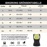 Bingrong Frauen Fitness Figurformender Unterbrust Taillenmieder Bauch-Weg Sauna Sport Training Taillenformer Neopren Weste