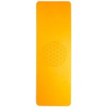 Blume des Lebens Yoga-Matte TPE ecofriendly orange grau