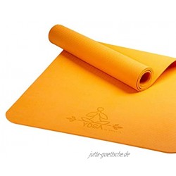 DNSports rutschfeste Premium Yogamatte aus TPE für Gymnastik Pilates und Fitness inklusive Tragegurt 183 x 61 x 0,6 cm