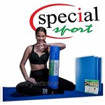 Faltbare Fitnessmatte Special Sport Yoga 180 x 50 cm rutschfest blau