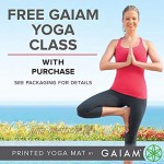 Gaiam Yogamatte Premium-Druck rutschfest für alle Arten von Yoga Pilates und Boden-Workouts Schwarz Marrakesh 5 mm