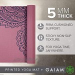 Gaiam Yogamatte Premium Print rutschfeste Übungs- & Fitnessmatte für alle Arten von Yoga Pilates & Boden-Workouts Paisley Tropical 5 mm 05-64039