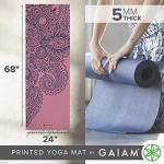 Gaiam Yogamatte Premium Print rutschfeste Übungs- & Fitnessmatte für alle Arten von Yoga Pilates & Boden-Workouts Paisley Tropical 5 mm 05-64039